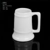 zibo functional wine barrel ceramic custom beer mug with handle
